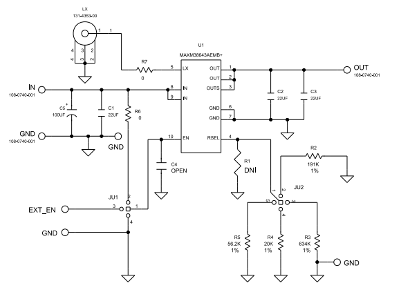 机械图纸 - Analog Devices / Maxim Integrated MAXM38643A EMGA评估套件